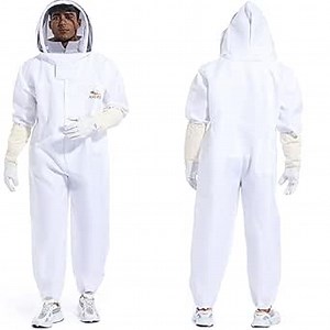Bee Suit for Men Women Sting Proof, Polycotton Beekeeping Suit Beekeeper Costume&with Glove (S)