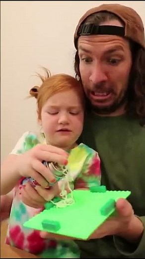 SiLLY STRiNG EVERYWHERE!! Adley needs something sticky to catch the leprechaun but its in Mom's hair