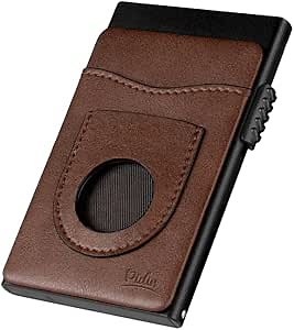 Aluminum Wallets With Air Tag Pocket Credit Card Holder Rfid Wallet, For Men And Women, 7 Cards, RFID Protection Ultra Metal Wallet Mini Case, Aluminum Bank ID holder, Black Color