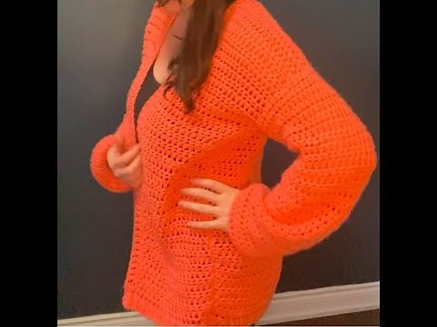 How to crochet a cardigan | crochet cardigan beginner pattern