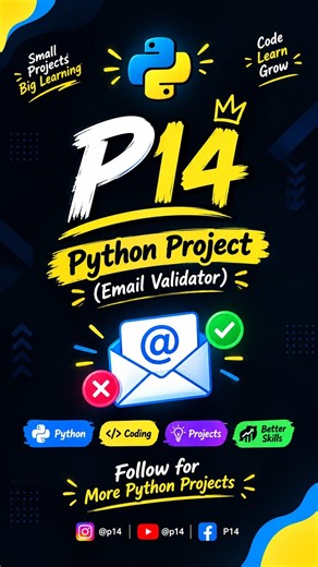 How to Validate an Email Using Python 🐍 | Email Validator | Python Project #14; #coding #learnpython