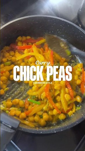 Easy Curry Chick Peas Caribbean Style 🇯🇲 #whatsfordinner #cooking #jamaicanfood #chickpeas