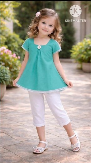 Baby Girl Stylish Top Cutting & Stitching /tips andtricks| Easy Kids Top Design ✂️👗#fashion