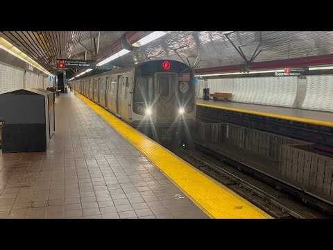 IND 63rd Street Line: R160 (F) & (R) train action at Roosevelt Island