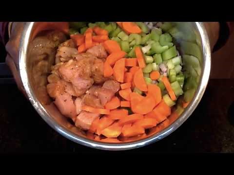 Instant pot chicken, celery, carrots soup