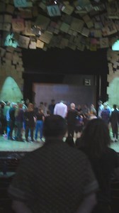 Tim Minchin and Dennis Kelly surprised the new cast of #MatildaTheMusical with a visit to the Cambridge Theatre! 🎉 | Matilda The Musical