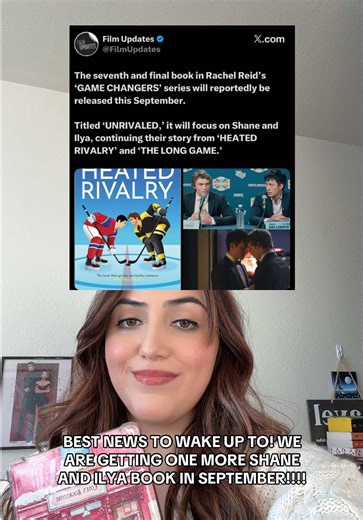 I’M SO HAPPY!!!! Hoping this means more seasons of the Heated Rivalry show too 🤭 #heatedrivalry #heatedrivalryrachelreid #bookannouncement #newbookrelease #shaneandilya