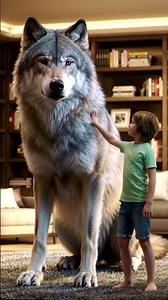 "Majestic Giant Gray Wolf in Cozy Living Room | 8K Ultra-Realis #animals #bengaltiger