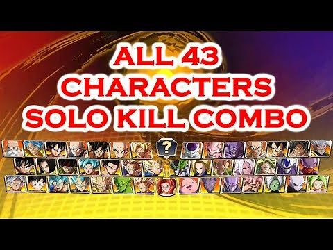 All 43 Characters Solo ToD Combos - DBFZ