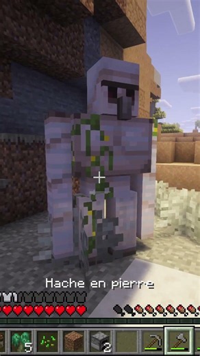 Ce GOLEM m'en a mis une, pas deux...💀 #minecraft #horror
