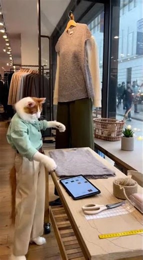 A Turkish Van – is working as a Visual Merchandiser
