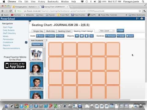 PowerTeacher Tips - Seating Charts - Combine Sections