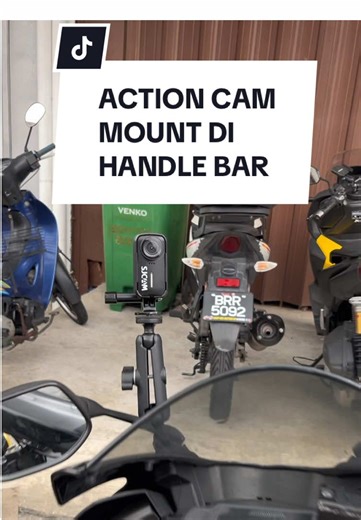 Replying to @️ Pakai mounting ni ngam untuk rekod pov ride motor dari depan👍 #actioncamera #sjcam #motovlog #motovlogger #actioncam