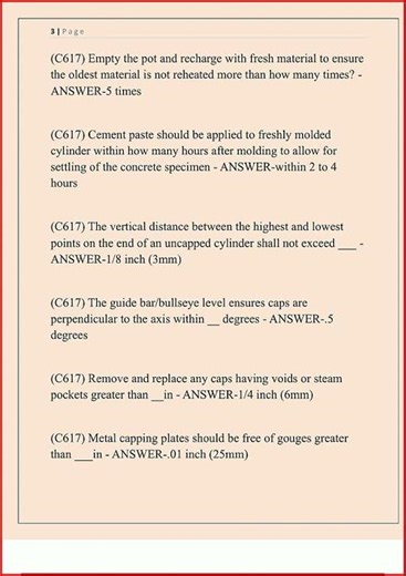 Aci Concrete Strength Testing Technician Exam Newest Actual video