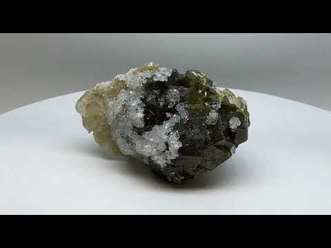 Garnet (Andradite) crystals with Apophyllite and Datolite on matrix 2
