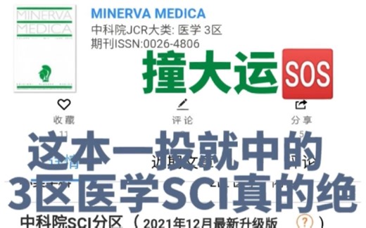 医学生毕业神刊！这本3区sci真的有稿就收，太绝了