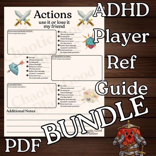 ADHD Friendly Dnd 5e Character Sheet - Combat & Spell Tracker (PDF Download) - Etsy UK
