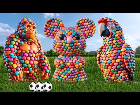 Mascot Vibrato JCB & Tractor on Football Field | Funny Match Co-Produced by Mini Mumin