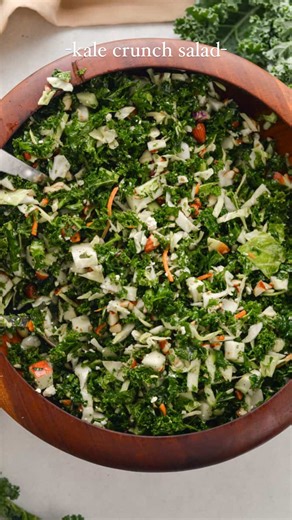 Nicole Addison, RD, MHSc on Instagram: "CALLING ALL KALE HATERS 🥬✨ This KALE CRUNCH SALAD is so full of flavour I promise you will actually crave it!! It’s the best homemade version of the Chick-Fil-A kale salad, with minimal ingredients, nutrient-dense leafy greens, and it makes for the perfect nutritious side for any holiday dinner!! All ya need is: - curly kale - olive oil - green cabbage - almonds - s+ p - feta - apples - blueberries - apple cider vinegar - maple syrup - dijon mustard - gar