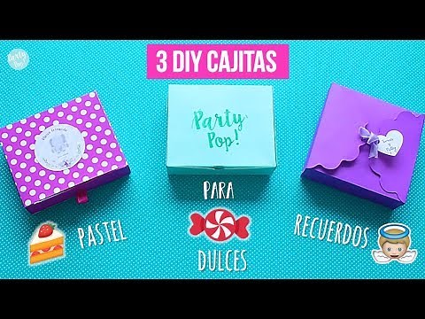 How to make boxes for cakes 🍰, sweets, party favors and more - 3 budget-friendly ideas | Partypop...