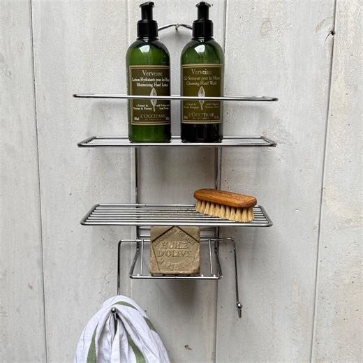 70's French Vintage Chrome Shower / Bathroom Rack – Mid-century Style - Etsy