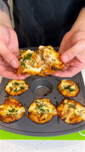 Easy 5 ingredient appetizer I make a delicious chicken alfredo muffin tin appetizer | Brian’s Kitchen