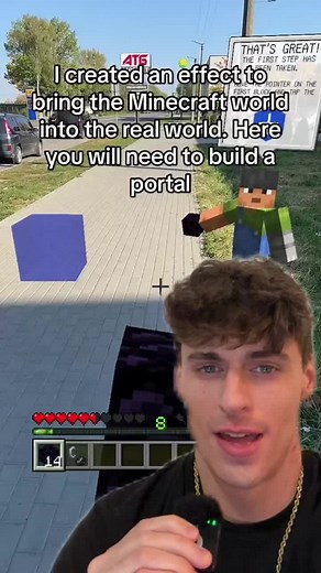 This filter lets you create minecraft builds in real life #foryou #minecraft #filter