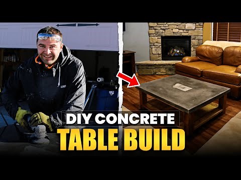 How to Make a Concrete Coffee Table with Metal Design (Complete Tutorial)
