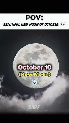 OCTOBER NEW MOON 2026 🌑🤯 #space #earth #moon #newmoon #nightsky