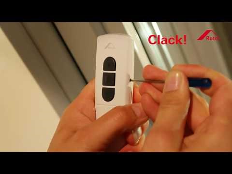 Télécommande Roto pour volet roulant extérieur ZRO ‒ Programmation