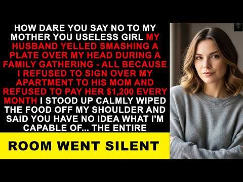 How Dare You Say No To My MOTHER! My Husband Yelled, Smashing A Plate On My Head During Family..