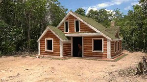Primitive builders create a hand-built pool pond villa beneath the earth that feels like a resort escape
