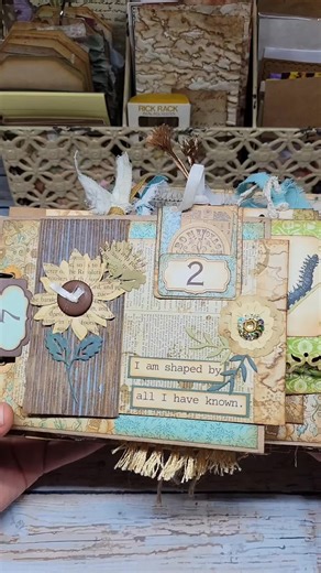 Days 7–16 of my Little Things Journal – 100-Day Paper Bag Journal Project are complete 💛 These pages include stamping, lace, tuck spots, stenciling, pockets, labels, and more as the journal continues to grow layer by layer. This project is all about showing up, being creative, and enjoying the little things one page at a time. Are you following along with the challenge? Project details freebies are on my website. #junkjournal #paperbagjournal #100dayprojectwithbcs #thelittlethingsjournal #handm