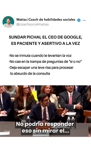 El CEO de Google es paciente y asertivo a la vez | Coach Social