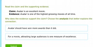 Read the claim and the supporting evidence.Claim: Avatar is a... | Filo