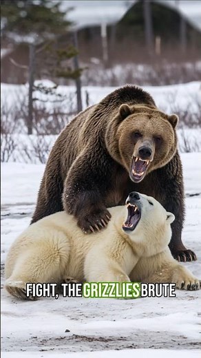 Polar Bear vs Grizzly Bear: Who Wins the Ultimate Bear Battle?#PolarBearVsGrizzly #WildlifeShowdown
