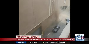 Two-alarm fire breaks out at French Quarter Courtyard Marriott