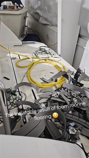 Adhesive foam flooring looks great at first — but there are a few downsides boat owners should know: • Moisture can get trapped underneath, leading to mildew and odors • Heat and sun eventually break down adhesive, causing lifting and curling • Removal can be labor-intensive and messy • Strong glue can damage gelcoat during replacement • Often a shorter lifespan in high-traffic marine environments It has its place, but it’s not always the best long-term solution depending on how you use your boa