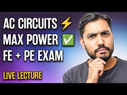 How to Solve AC Max Power Transfer Problems | FE Electrical and PE Power Exam Prep 2025