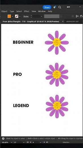 Perfect Flower Design in Illustrator 2026! 🌼🔥 #vectopix