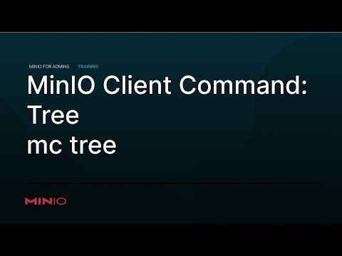 MinIO AIStor Client Commands - Tree (mc tree)