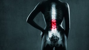 Human backbone in x-ray