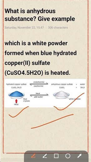 what is anhydrous substance? Give the example.