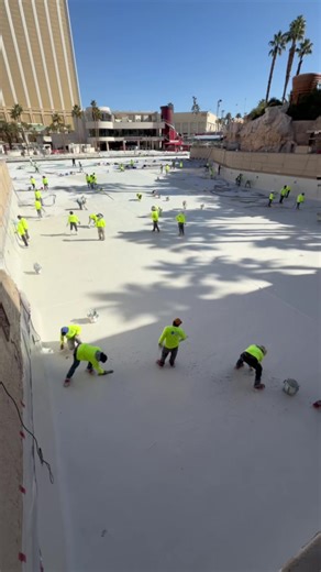 Sneak Peek 👀 A quick look at a very large commercial pool renovation that Adams Pool Solutions is currently working at on the Vegas strip. Stay tuned for more updates… Large or Small we remodel them All. #adamspoolsolutions #lasvegas #poolrenovation