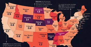 Mapped: Where America’s Truckers Live, by State