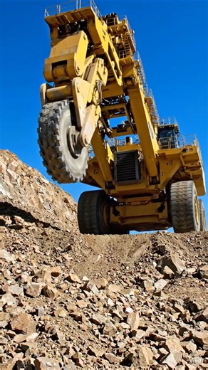 Giant Rock Cutting Machine Like a Robot 🤯 Powerful Construction Work #Shorts