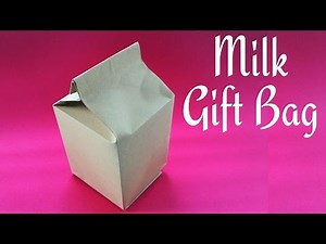 Milk Gift Bag/Box using A4 sheet - DIY Tutorial by Paper Folds