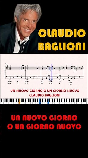 UN NUOVO GIORNO O UN GIORNO NUOVO - C. BAGLIONI - preview spartito pianoforte (info in descrizione)