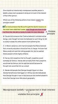 LSAT Principle Questions