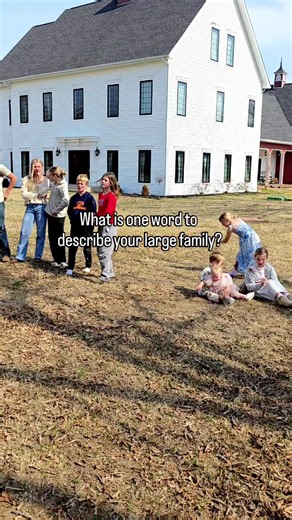 I asked each of the kids to describe our large family in ONE word… Their answers had me cracking up! 🤣 If you had to describe your family in one word, what would it be? How would your kids answer this question?#LargeFamilyLife #BigFamilyLove #FamilyOfTwelve #MomOfTen #ChaosAndJoy
